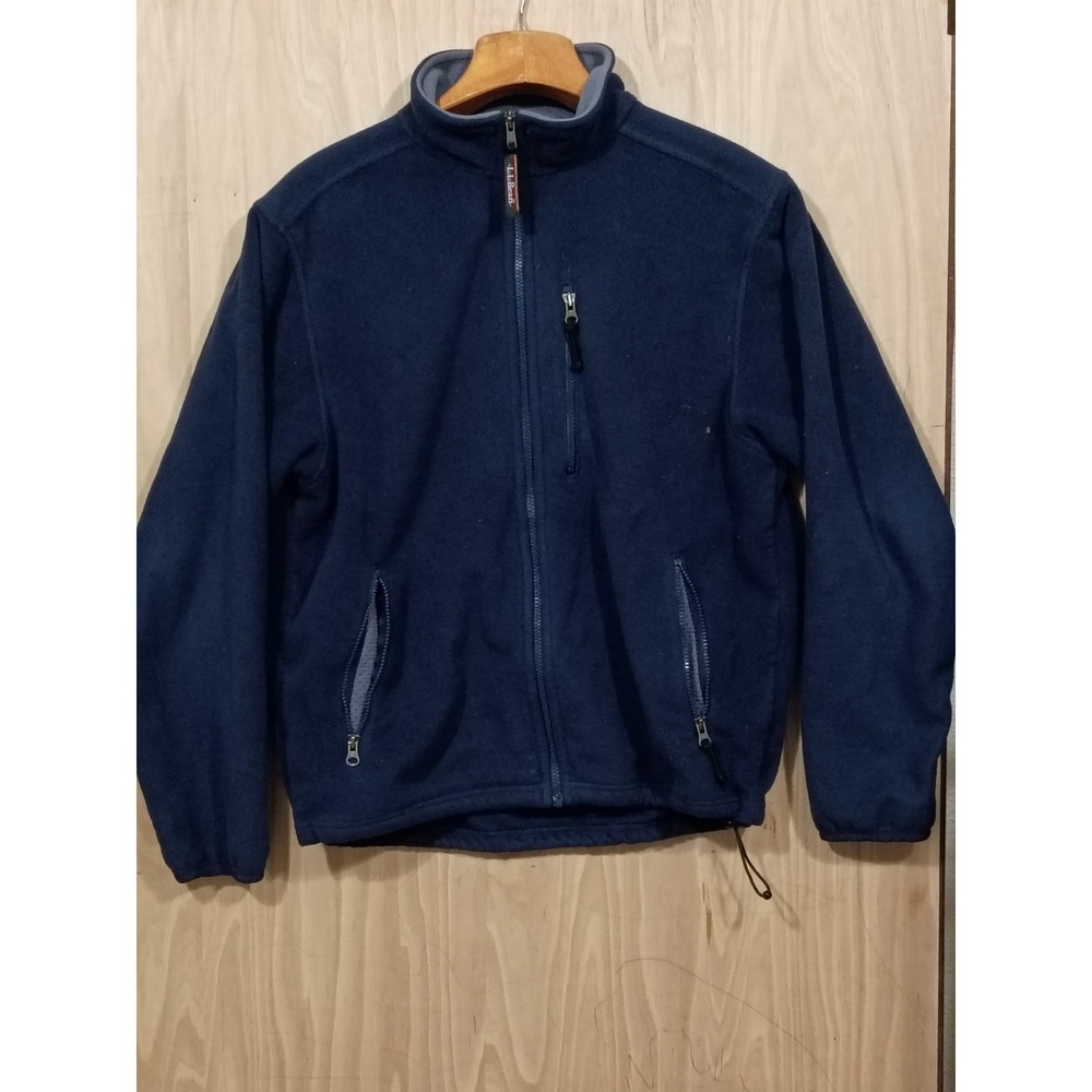 L.L. BEAN MENS FULL ZIP‎ NAVY BLUE HEAVYWEIGHT FLEECE JACKET SZ XL GREAT SHAPE